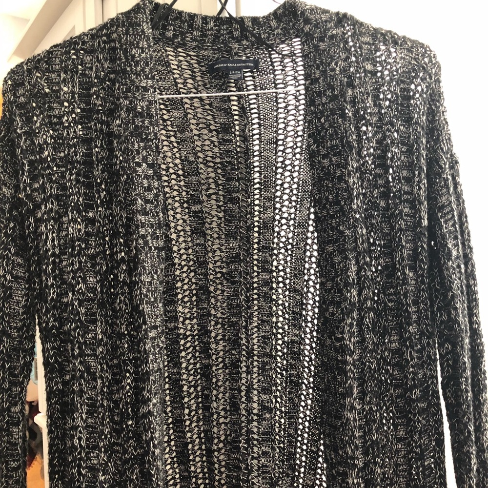 Black cardigan